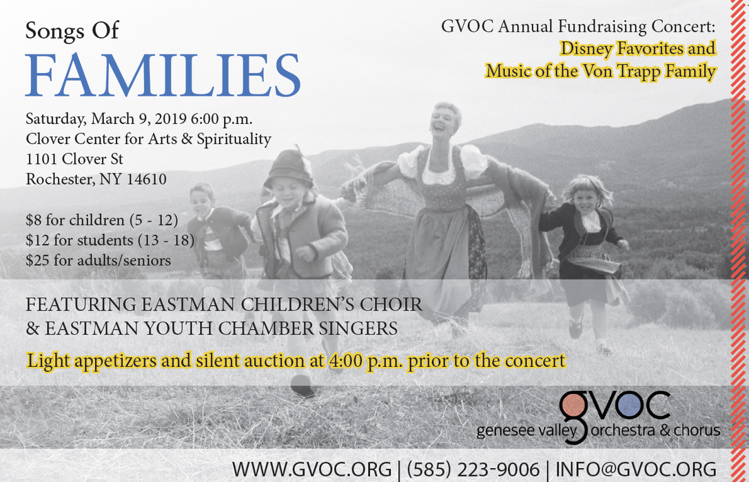 Songs of Families (Silent auction before concert at 4pm)